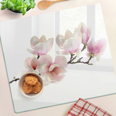 Staklena daska za rezanje Cvjetovi magnolije na grani