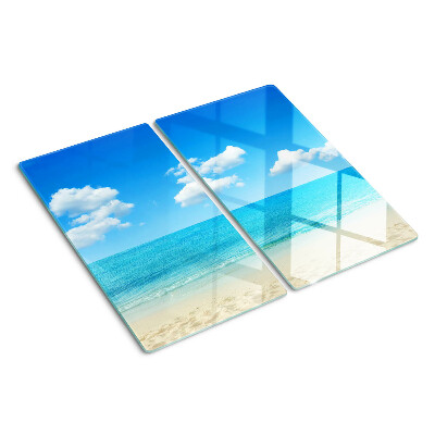 Velika daska za rezanje Plaža s plavim nebom