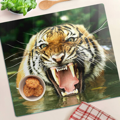 Staklena daska za rezanje Tigar u napadu