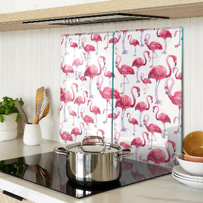 Velika daska za rezanje Flamingosi na bijeloj pozadini
