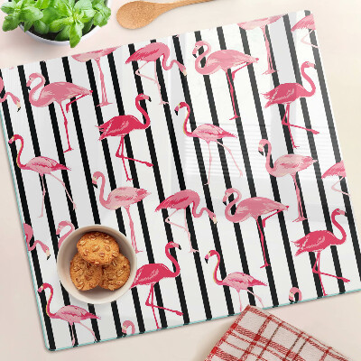 Velika daska za rezanje Flamingosi na pruge