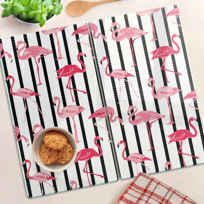Velika daska za rezanje Flamingosi na pruge
