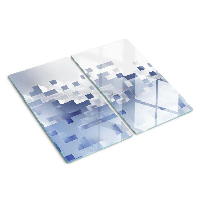 Velika daska za rezanje Geometrijski uzorci u nijansama plave