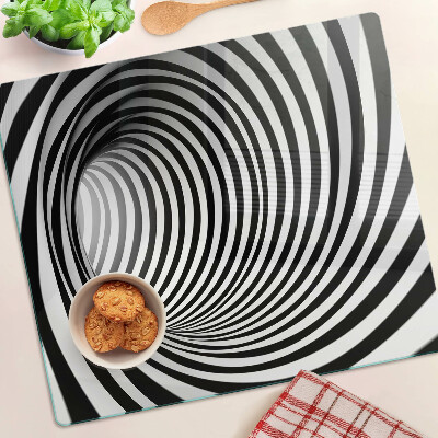 Velika daska za rezanje Spiralni uzorak u nijansama crne i bijele
