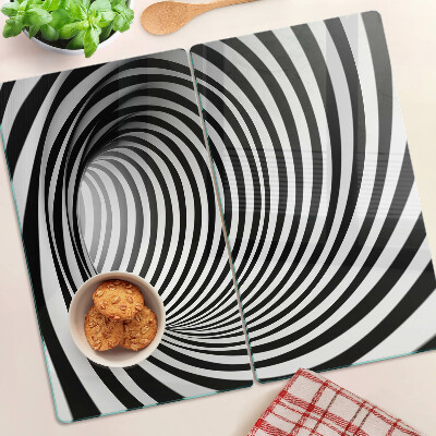 Velika daska za rezanje Spiralni uzorak u nijansama crne i bijele