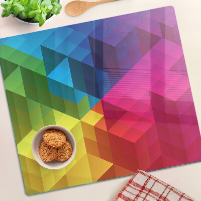 Velika daska za rezanje Šarena geometrija u trokutima