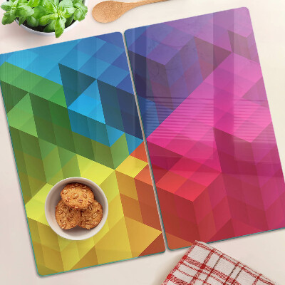 Velika daska za rezanje Šarena geometrija u trokutima