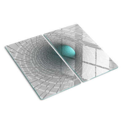 Staklena daska za rezanje 3D tunel s efektom dubine