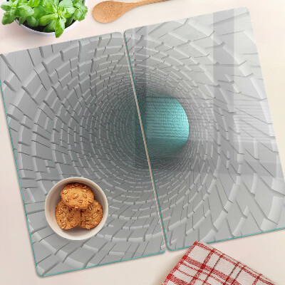 Staklena daska za rezanje 3D tunel s efektom dubine