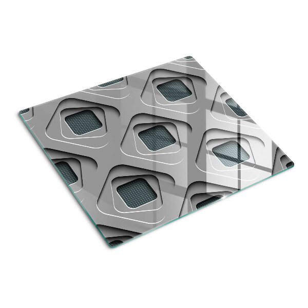 Velika daska za rezanje Geometrijski uzorci u nijansama sive