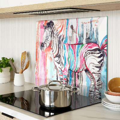 Staklena daska za rezanje Zebra u šarenim prugama