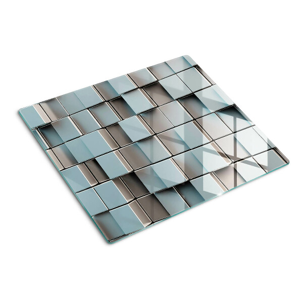 Velika daska za rezanje Geometrijske pločice u nijansama plave