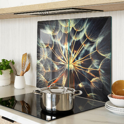 Staklena daska za rezanje Maslačci u makro fotografiji