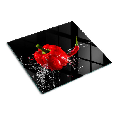 Velika daska za rezanje Crvena paprika u vodi