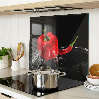 Velika daska za rezanje Crvena paprika u vodi