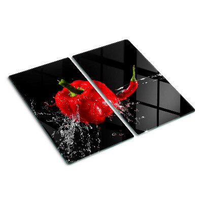 Velika daska za rezanje Crvena paprika u vodi