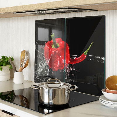 Velika daska za rezanje Crvena paprika u vodi