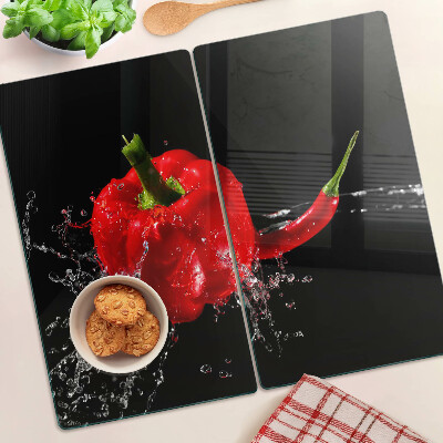 Velika daska za rezanje Crvena paprika u vodi