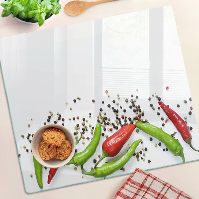 Staklena daska za rezanje Paprika i papar