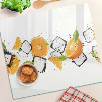 Staklena daska za rezanje Citrus s ledom