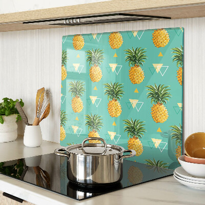 Staklena daska za rezanje Ananas na tirkiznoj pozadini