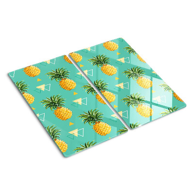 Staklena daska za rezanje Ananas na tirkiznoj pozadini