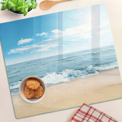 Staklena daska za rezanje Plaža i more