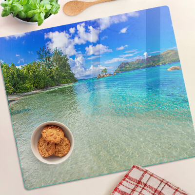 Velika daska za rezanje Tropska plaža s azurnim morem
