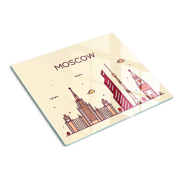 Staklena daska za rezanje Ilustracija moskovske panorame