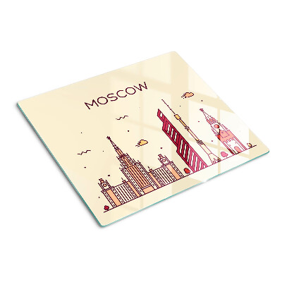 Staklena daska za rezanje Ilustracija moskovske panorame