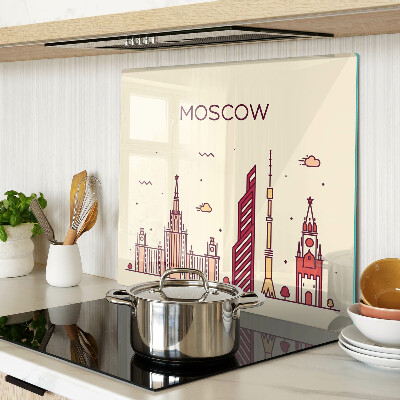 Staklena daska za rezanje Ilustracija moskovske panorame