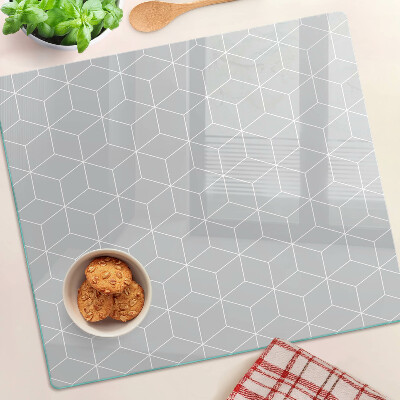 Staklena daska za rezanje Šesterokutna geometrijska mreža