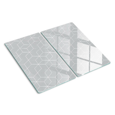 Staklena daska za rezanje Šesterokutna geometrijska mreža