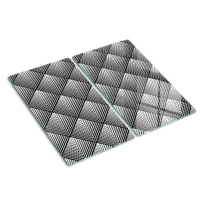 Velika daska za rezanje Geometrija u crno-bijeloj tehnici