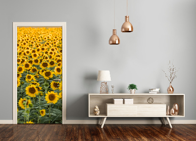 Foto tapeta za vrata Polje suncokreta