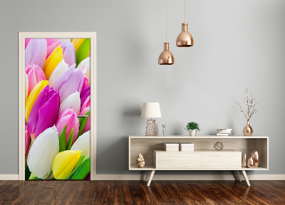 Foto tapeta za vrata Šareni tulipani
