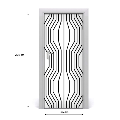 Naljepnica za vrata Geometrijske linije