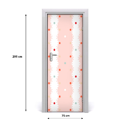 Samoljepljiva folija za vrata Pozadina šarenih točkica