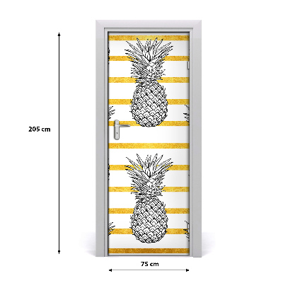 Naljepnica za vrata Prugasti ananas