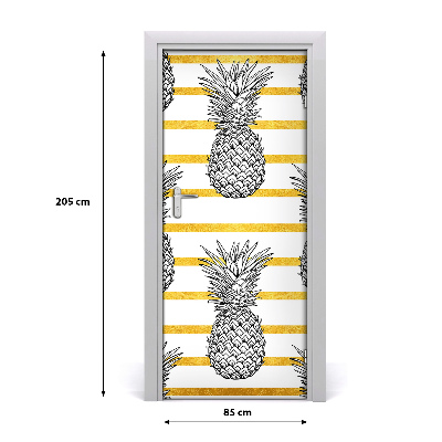 Naljepnica za vrata Prugasti ananas