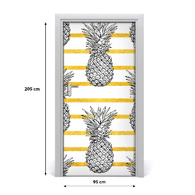 Naljepnica za vrata Prugasti ananas