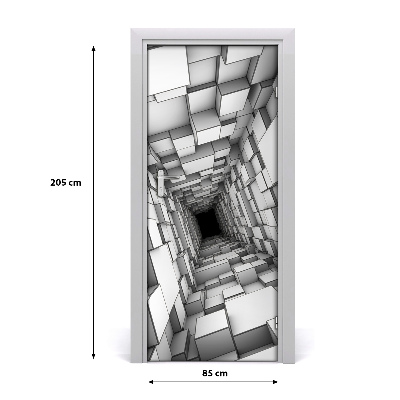 Samoljepljiva folija za vrata Tunel od kocki