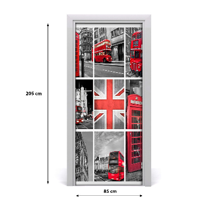 Folija za vrata Londonski kolaž