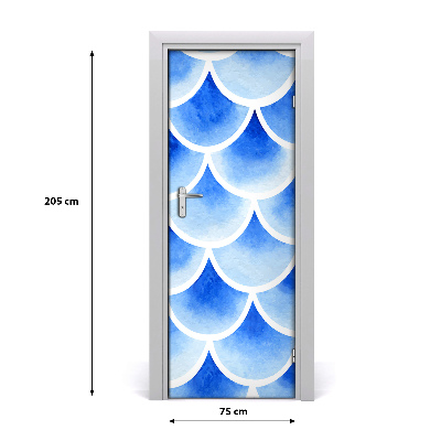 Samoljepljiva tapeta za vrata Riblje ljuske