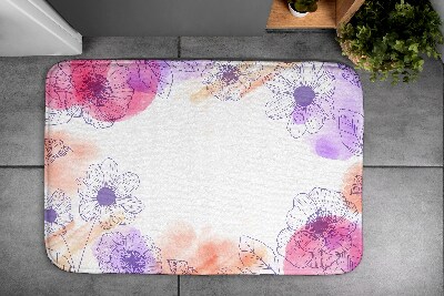 Kupaonski tepih Akvarel Cvijeće