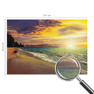 Zidna fototapeta od flisa s motivom plaže u zalasku sunca