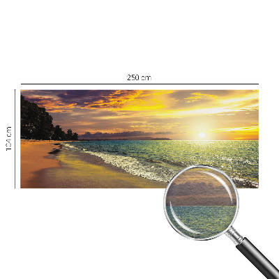 Zidna fototapeta od flisa s motivom plaže u zalasku sunca