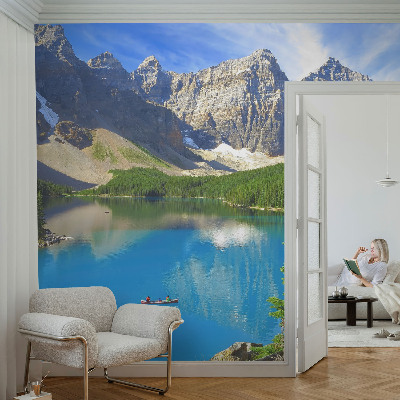 Foto tapeta za dnevni boravak s motivom planinskog jezera