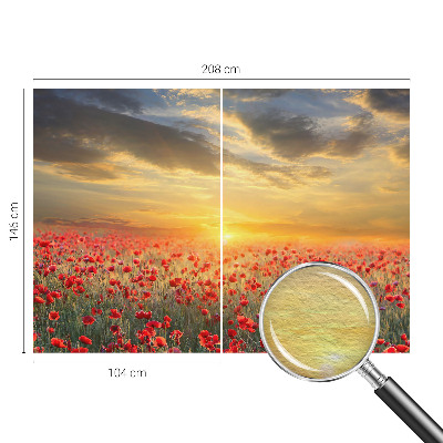 Foto tapeta za spavaću sobu s motivom polja maka