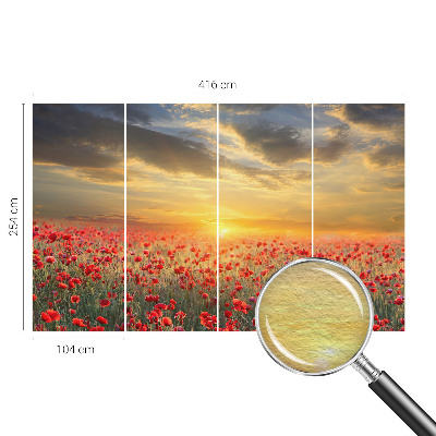 Foto tapeta za spavaću sobu s motivom polja maka